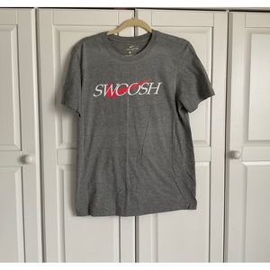 Nike The Nike Swoosh Tee Small Gray Tee Tee Shirt Short Sleeve